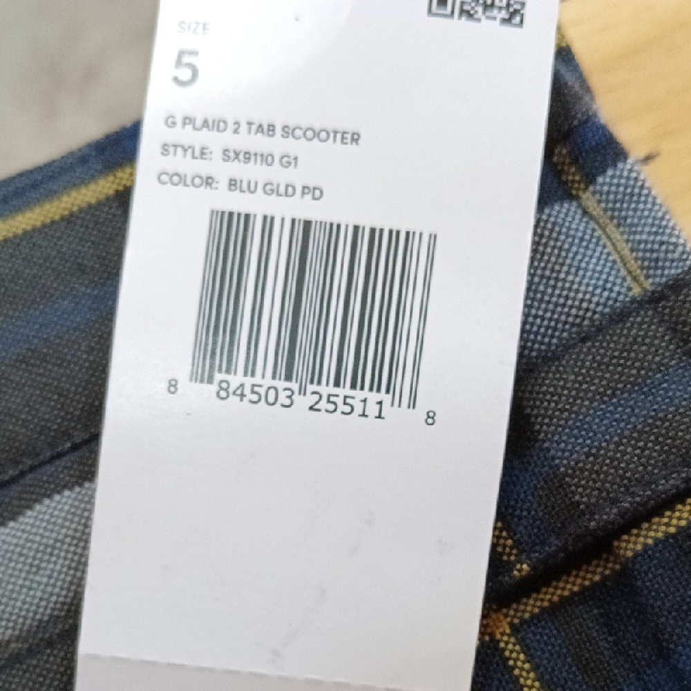 French Toast Blue and Gold Plaid Skooter